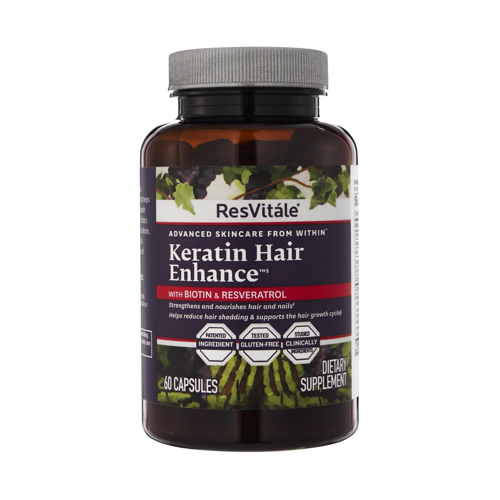 ResVitále Keratin Hair Enhance - Keratin Supplement for Hair Growth - 60 Capsules - TrustMedUSA