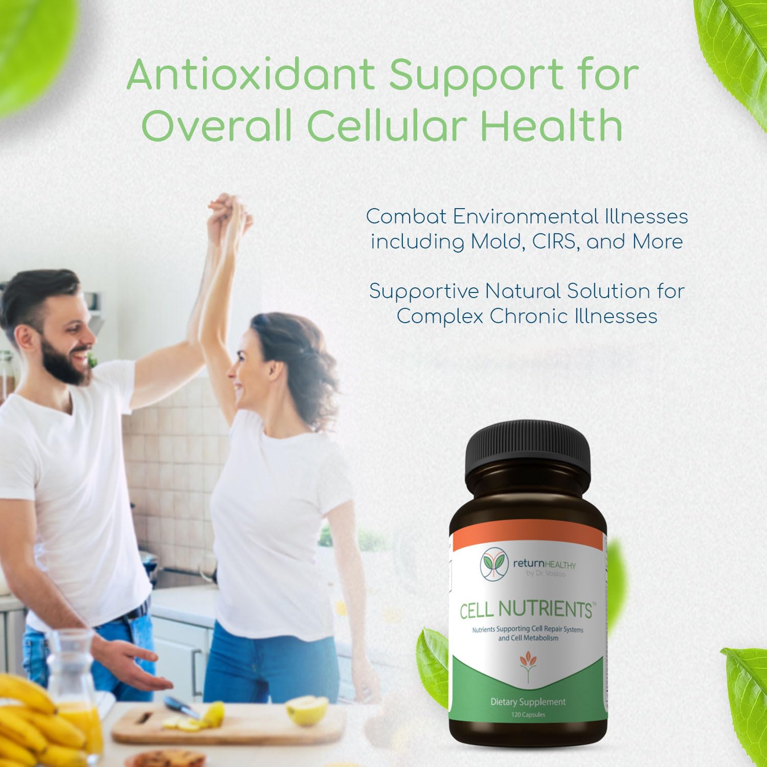 Return Healthy Cell Nutrients | Promotes Cell and Membrane Repair & Cell Metabolism | Helps Fight Tick-Borne Infections & More | Mitochondrial Supplements | Non-GMO, Vegan, 120 caps - TrustMedUSA