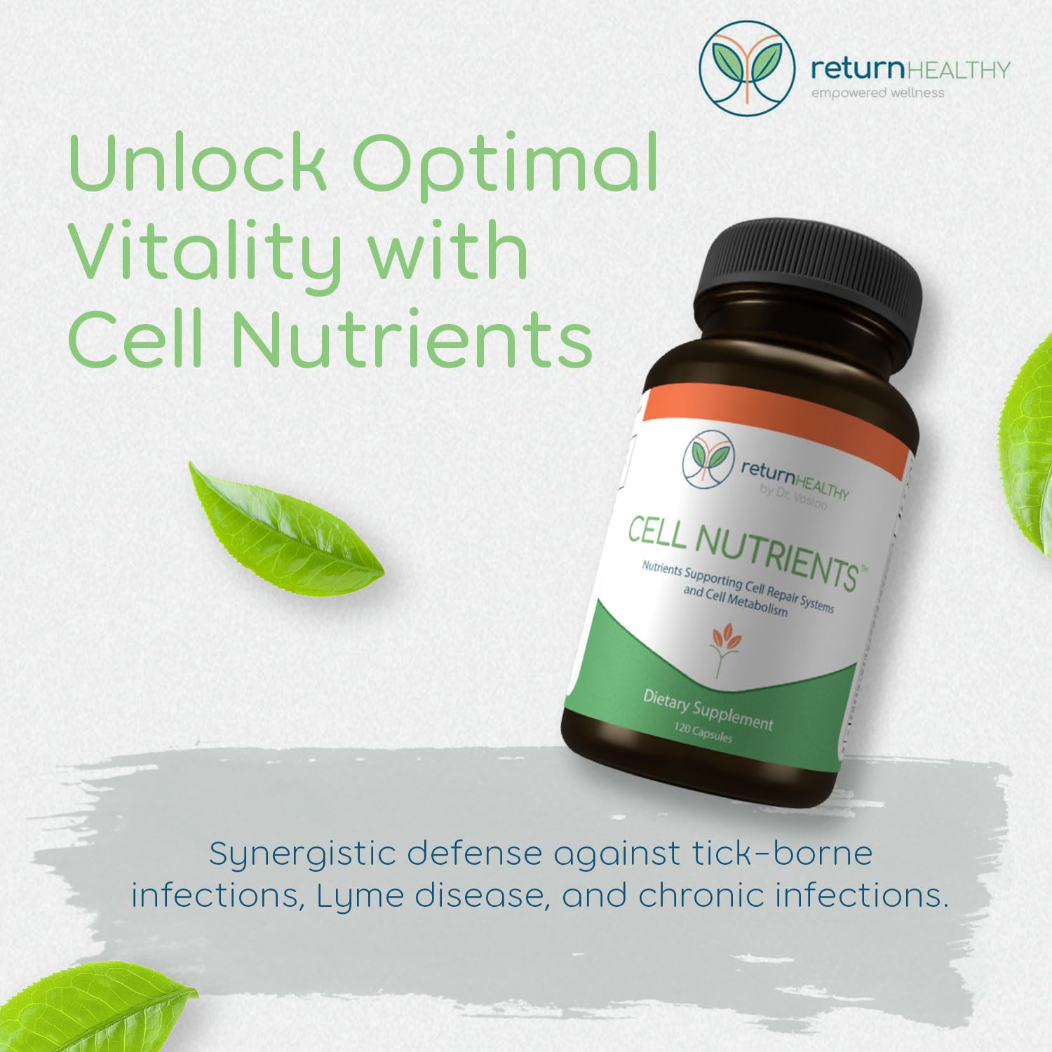 Return Healthy Cell Nutrients | Promotes Cell and Membrane Repair & Cell Metabolism | Helps Fight Tick-Borne Infections & More | Mitochondrial Supplements | Non-GMO, Vegan, 120 caps - TrustMedUSA