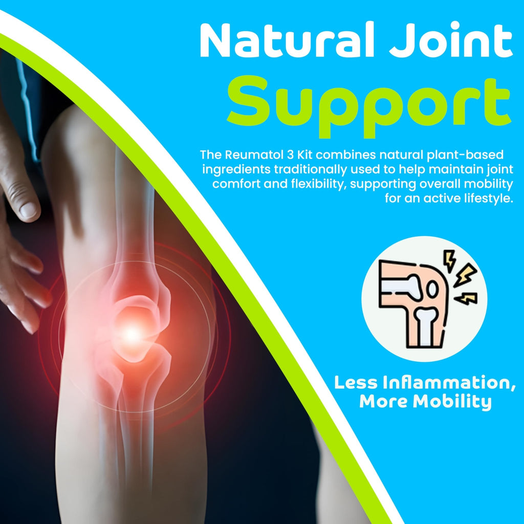Reumatol 3 Kit – Natural Joint Support Formula for Comfort and Mobility | Helps Ease Stiffness & Promotes Flexible Joints | Herbal Blend for Daily Wellness - TrustMedUSA