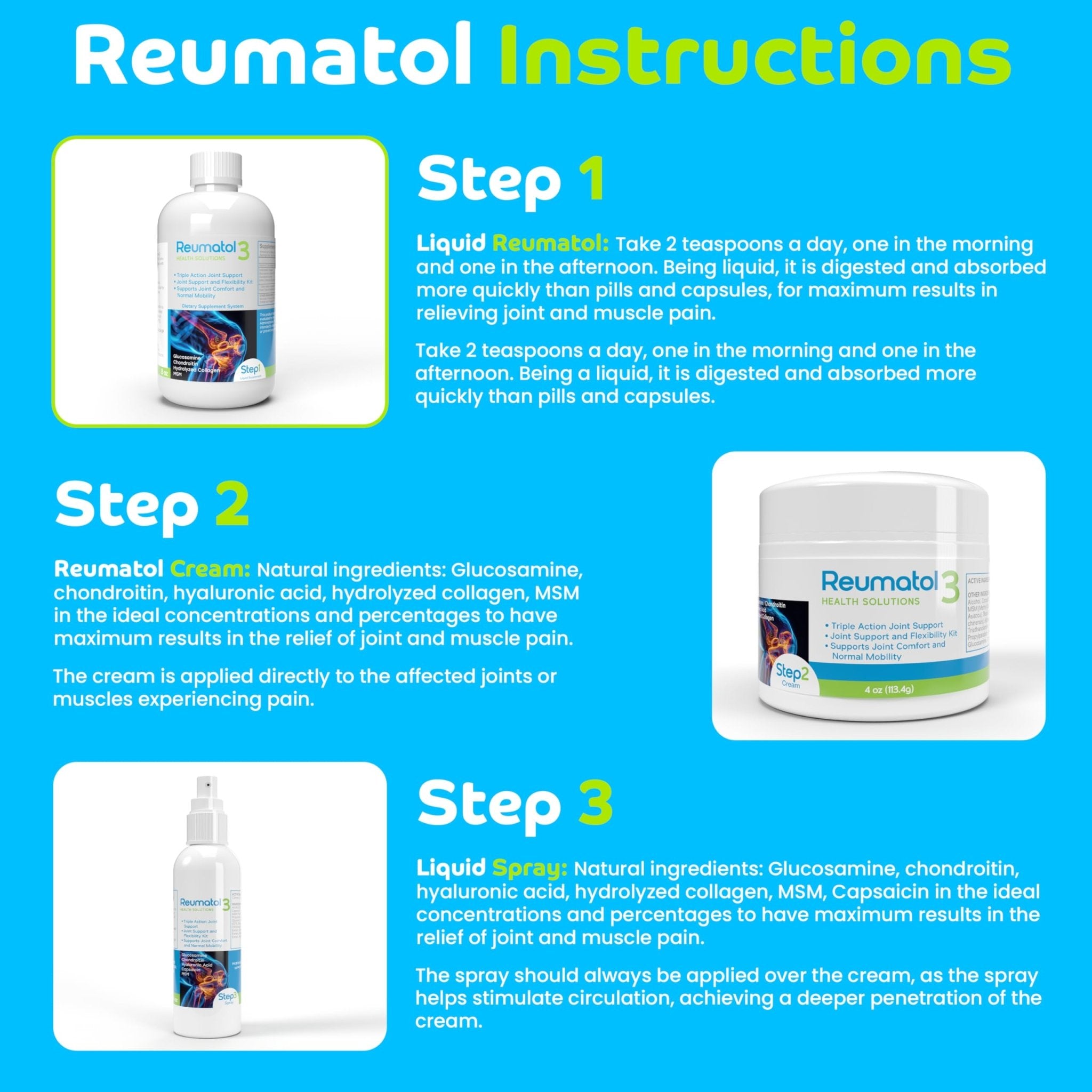 Reumatol 3 Kit – Natural Joint Support Formula for Comfort and Mobility | Helps Ease Stiffness & Promotes Flexible Joints | Herbal Blend for Daily Wellness - TrustMedUSA