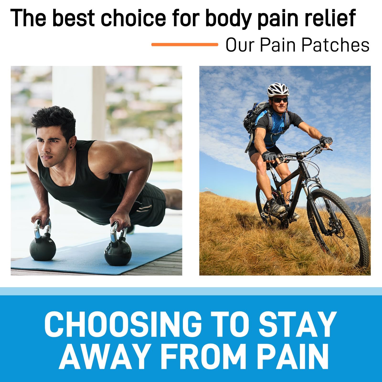 Reusable Pain Relief Patches for Sore Muscle, Includes 3 Adhesives, 1 Patch & 1 Carry Bag, Pain Patches for Neck, Back,Foot, Knee etc, Large&Fast Acting, Easy Adhesive Application Pain Patch-0304 - TrustMedUSA
