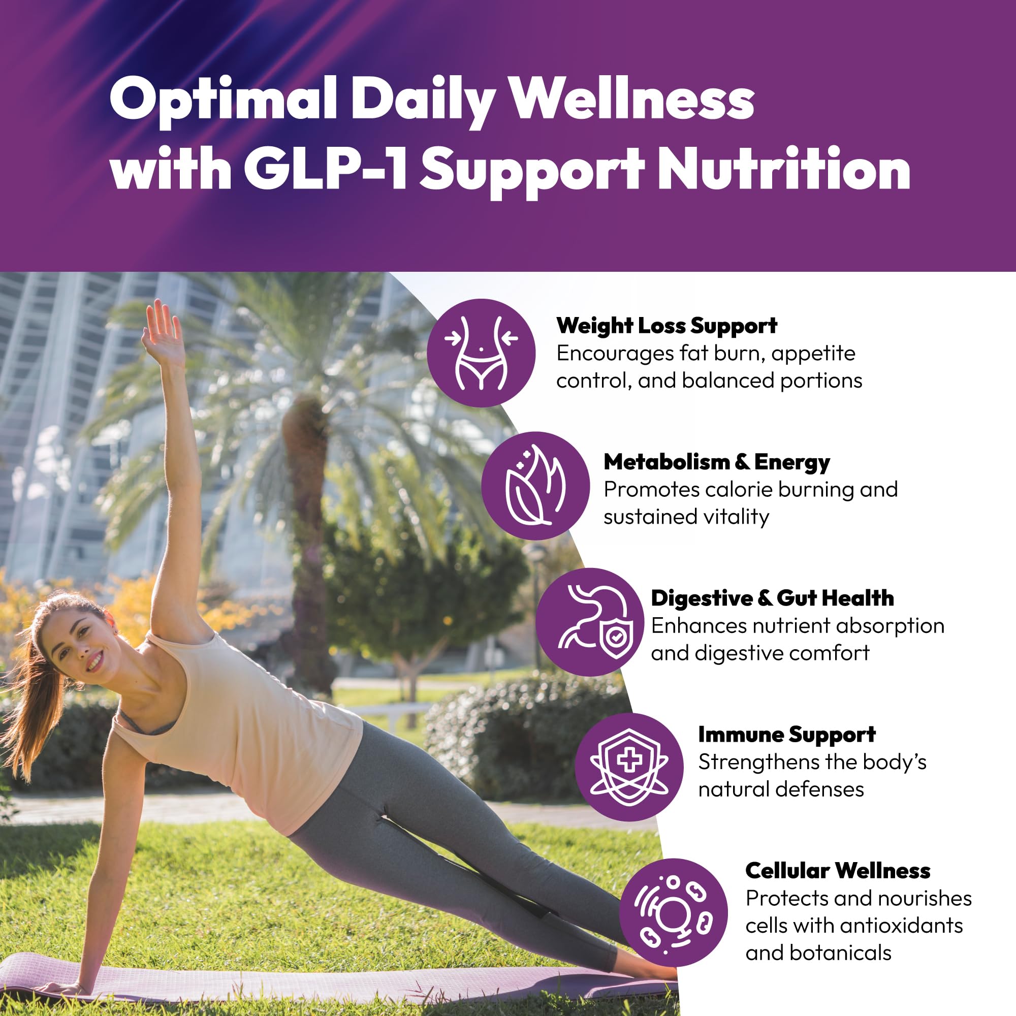 Revion LABS GLP-1 Support Weight Loss Supplement - Natural Appetite Suppressant for Women Men - Berberine Support Activate Hunger Control Curb Cravings Boost Metabolism Fat Burn & Gut Health - TrustMedUSA