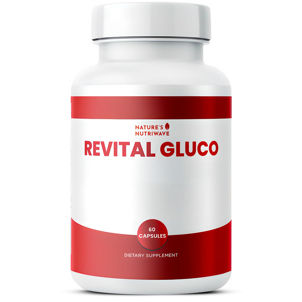 Revital Gluco – Daily Supplement with Vitamin C, Vitamin E, Magnesium, Biotin, Zinc & 10+ Botanical Ingredients – Made in USA, Non-GMO, Stimulant-Free Formula – 60 Caps (30 Servings), 1 Month Supply - TrustMedUSA