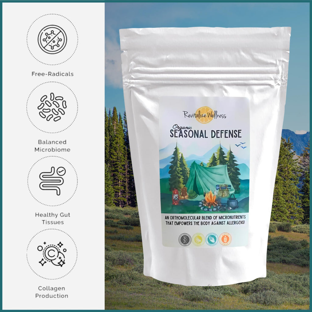 Revitalize Wellness Organic Seasonal Defense Powder Formerly Allergy Defense | Bromelain, Vitamin B3, Vitamin C, Quercetin, and NAC | No Sugar Added | Fruit Punch Flavor | 30 Servings - TrustMedUSA