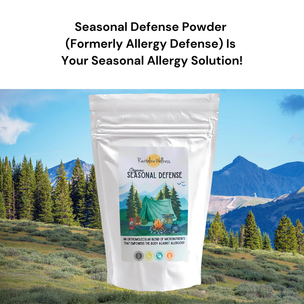 Revitalize Wellness Organic Seasonal Defense Powder Formerly Allergy Defense | Bromelain, Vitamin B3, Vitamin C, Quercetin, and NAC | No Sugar Added | Fruit Punch Flavor | 30 Servings - TrustMedUSA