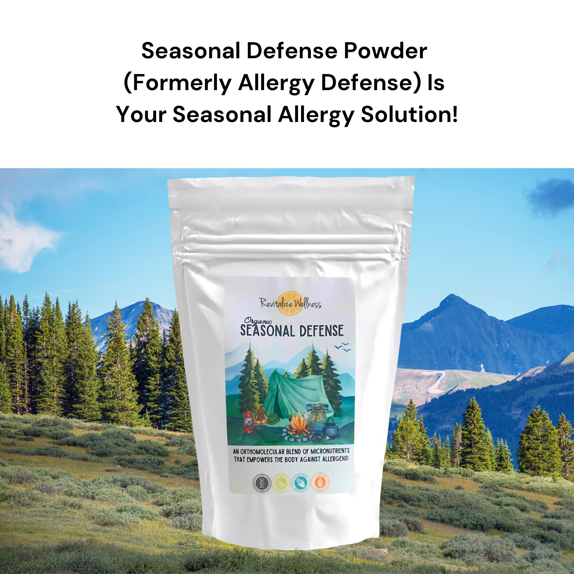 Revitalize Wellness Organic Seasonal Defense Powder Formerly Allergy Defense | Bromelain, Vitamin B3, Vitamin C, Quercetin, and NAC | No Sugar Added | Fruit Punch Flavor | 30 Servings - TrustMedUSA