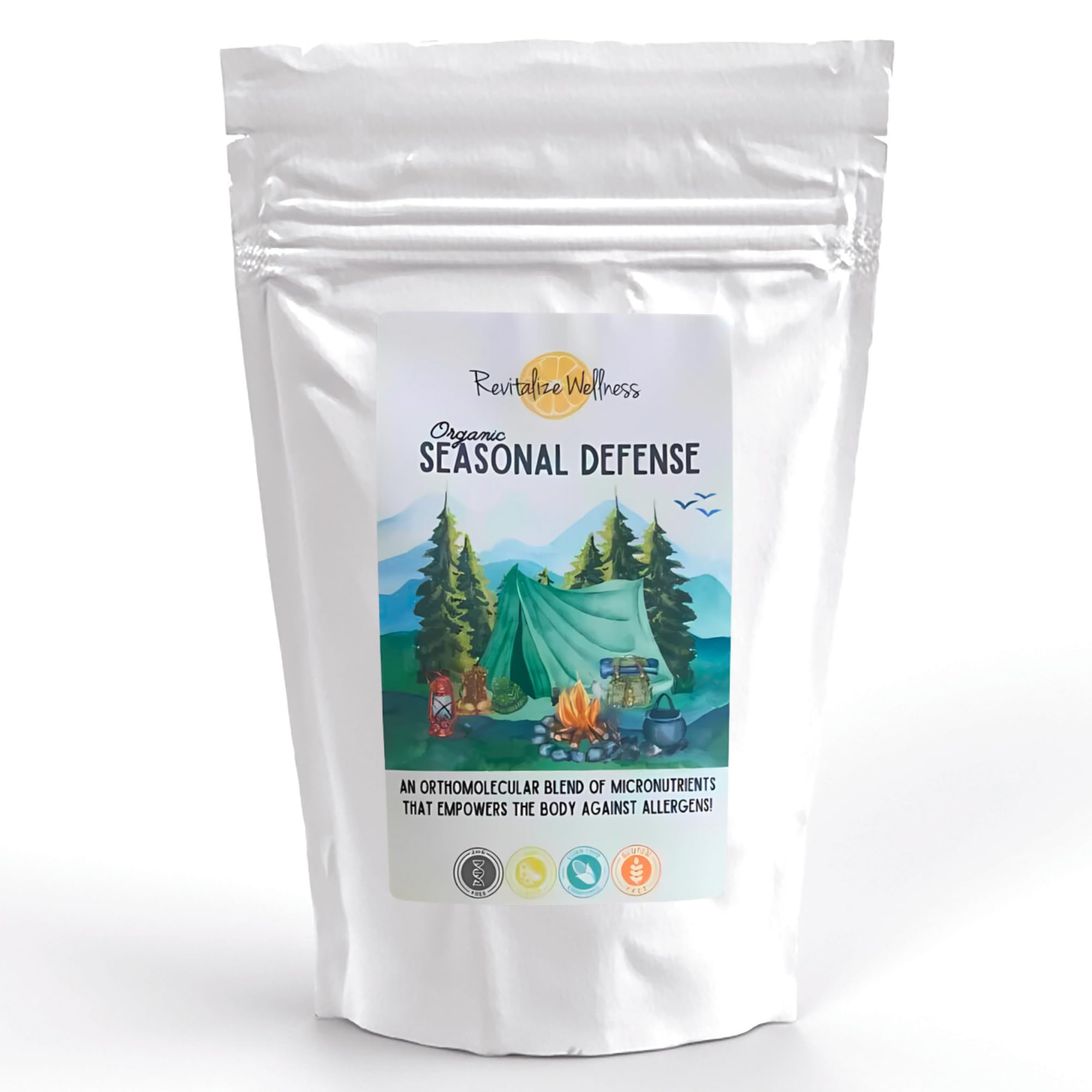 Revitalize Wellness Organic Seasonal Defense Powder Formerly Allergy Defense | Bromelain, Vitamin B3, Vitamin C, Quercetin, and NAC | No Sugar Added | Fruit Punch Flavor | 30 Servings - TrustMedUSA