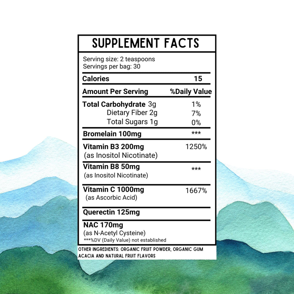 Revitalize Wellness Organic Seasonal Defense Powder Formerly Allergy Defense | Bromelain, Vitamin B3, Vitamin C, Quercetin, and NAC | No Sugar Added | Fruit Punch Flavor | 30 Servings - TrustMedUSA