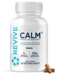 Revive MD Calm, Emotional Well-Being Support Supplement - Stress Management for Men & Women - Mood Enhancement Supplement Promotes Relaxation with L-Theanine, GABA & 5-HTP (180 Capsules, 30 Servings) - TrustMedUSA