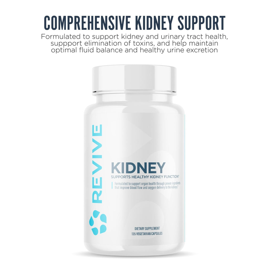 Revive MD Kidney Support Supplement for Men & Women – Kidney Cleanse & Detox Capsules for Overall Health & Function – Vegan-Friendly, Gluten-Free & Soy-Free (135 Vegetarian Capsules, 45 Servings) - TrustMedUSA