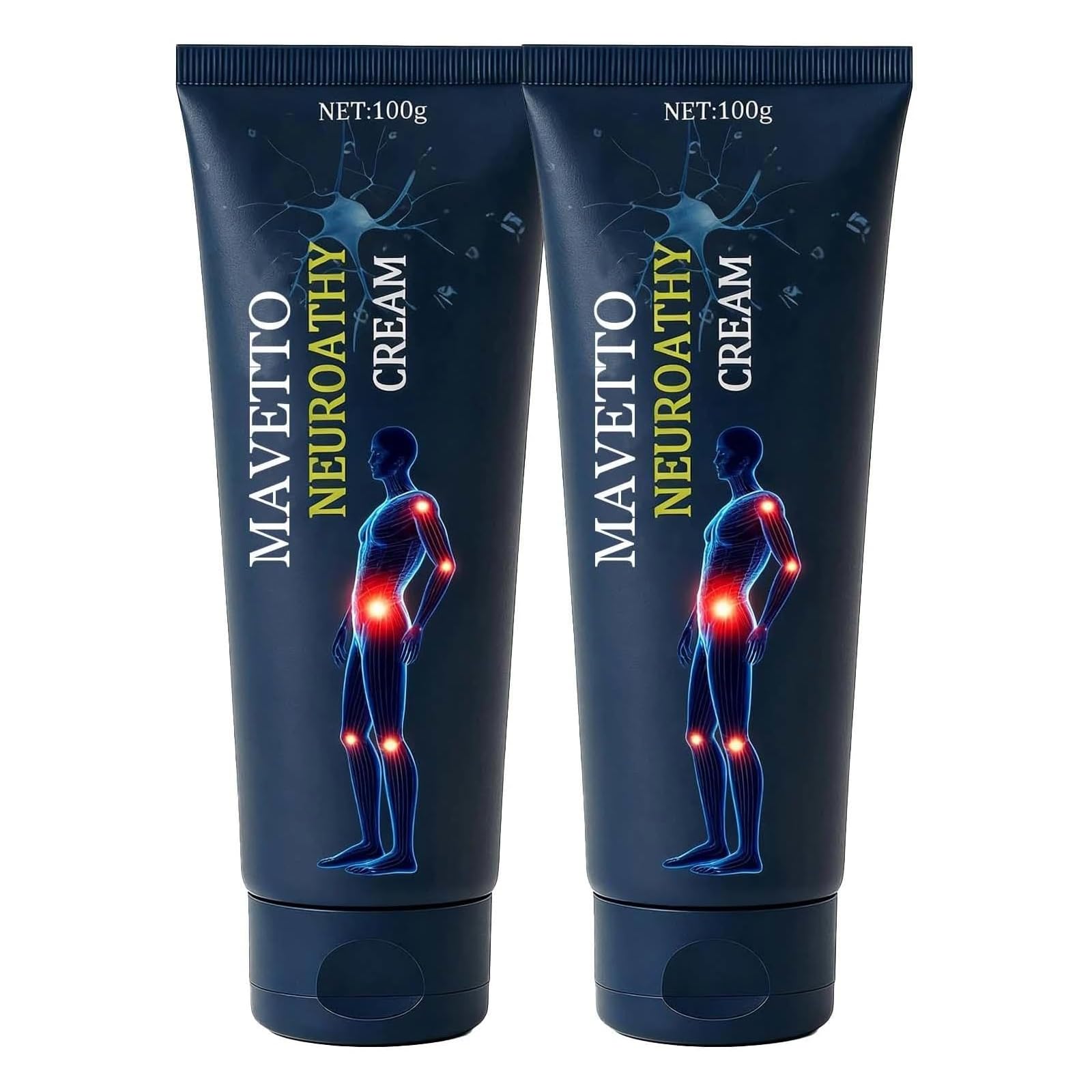 ReviveNerve Capsacare Neuropathy Relief Cream, Fast-Absorbing Soothing Cream with Capsaicin, Arnica, Menthol, MSM & Glucosamine for Feet, Hands, Legs, Muscles, Joints and Back (2pcs) - TrustMedUSA
