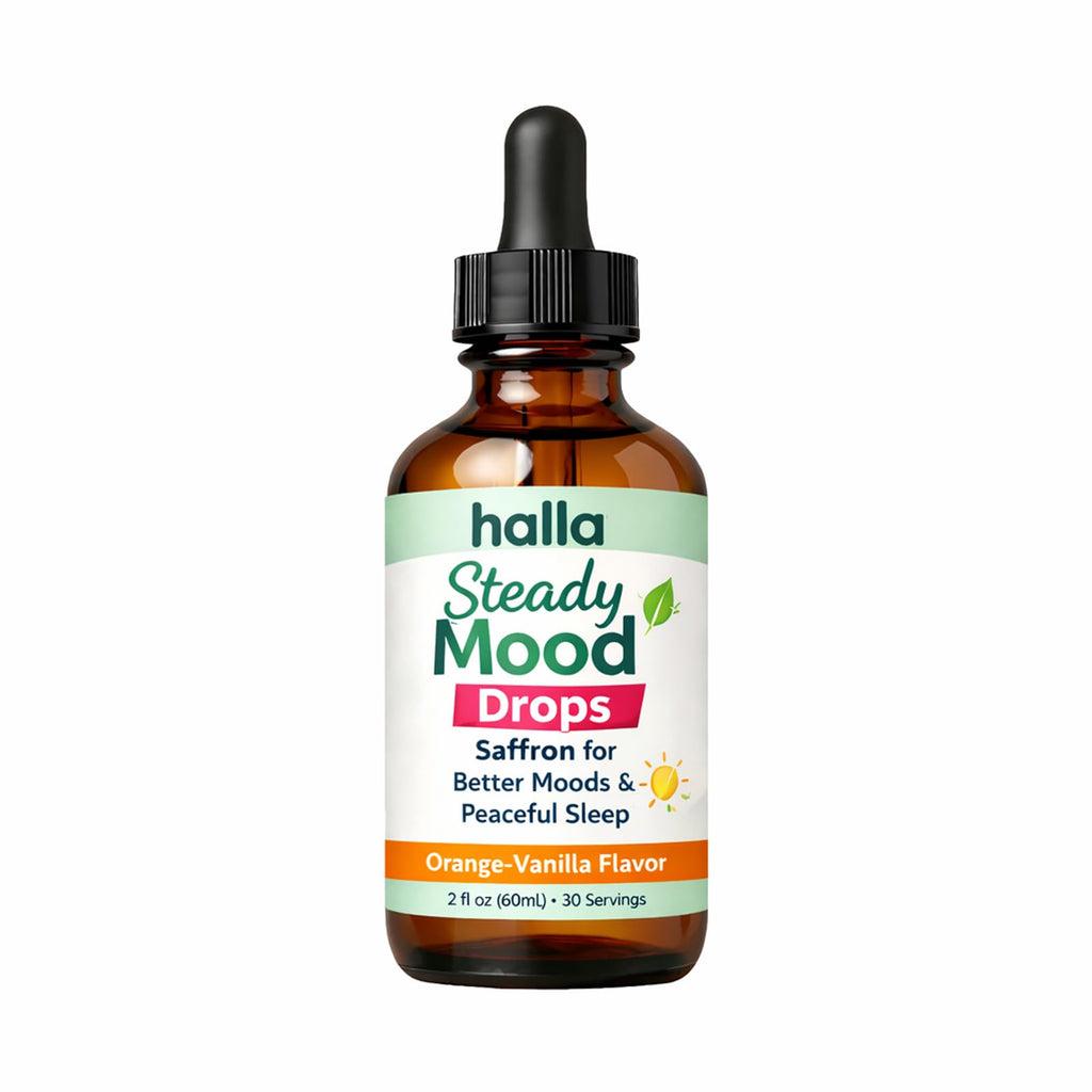 ReviveNerve Halla Steady Mood Drops, with Pine Bark Extract, Orange-Vanilla Flavor - Promotes Mood, Focus, Attention & Sleep Support - Liquid Drops(1pcs) - TrustMedUSA