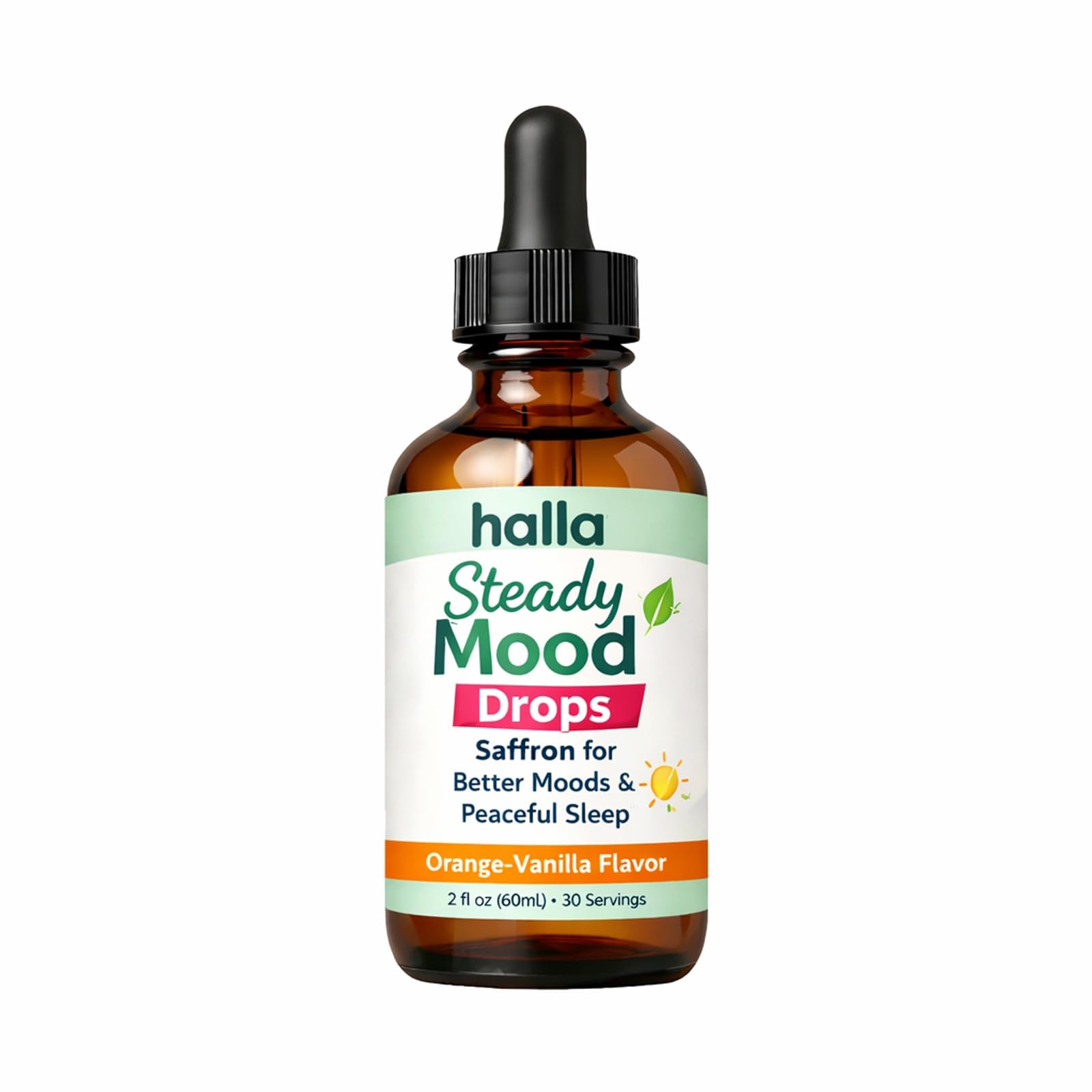 ReviveNerve Halla Steady Mood Drops, with Pine Bark Extract, Orange-Vanilla Flavor - Promotes Mood, Focus, Attention & Sleep Support - Liquid Drops(1pcs) - TrustMedUSA