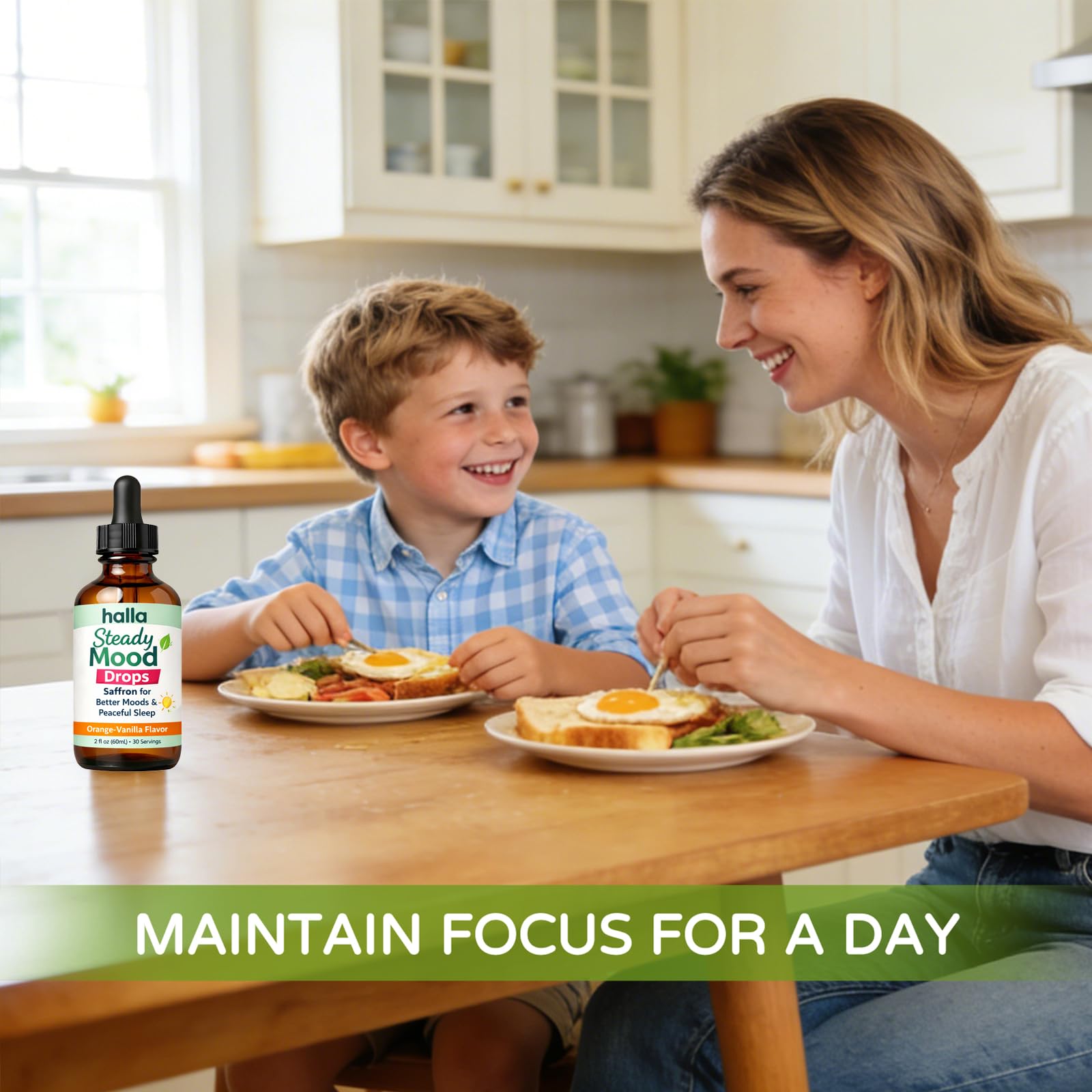 ReviveNerve Halla Steady Mood Drops, with Pine Bark Extract, Orange-Vanilla Flavor - Promotes Mood, Focus, Attention & Sleep Support - Liquid Drops(1pcs) - TrustMedUSA