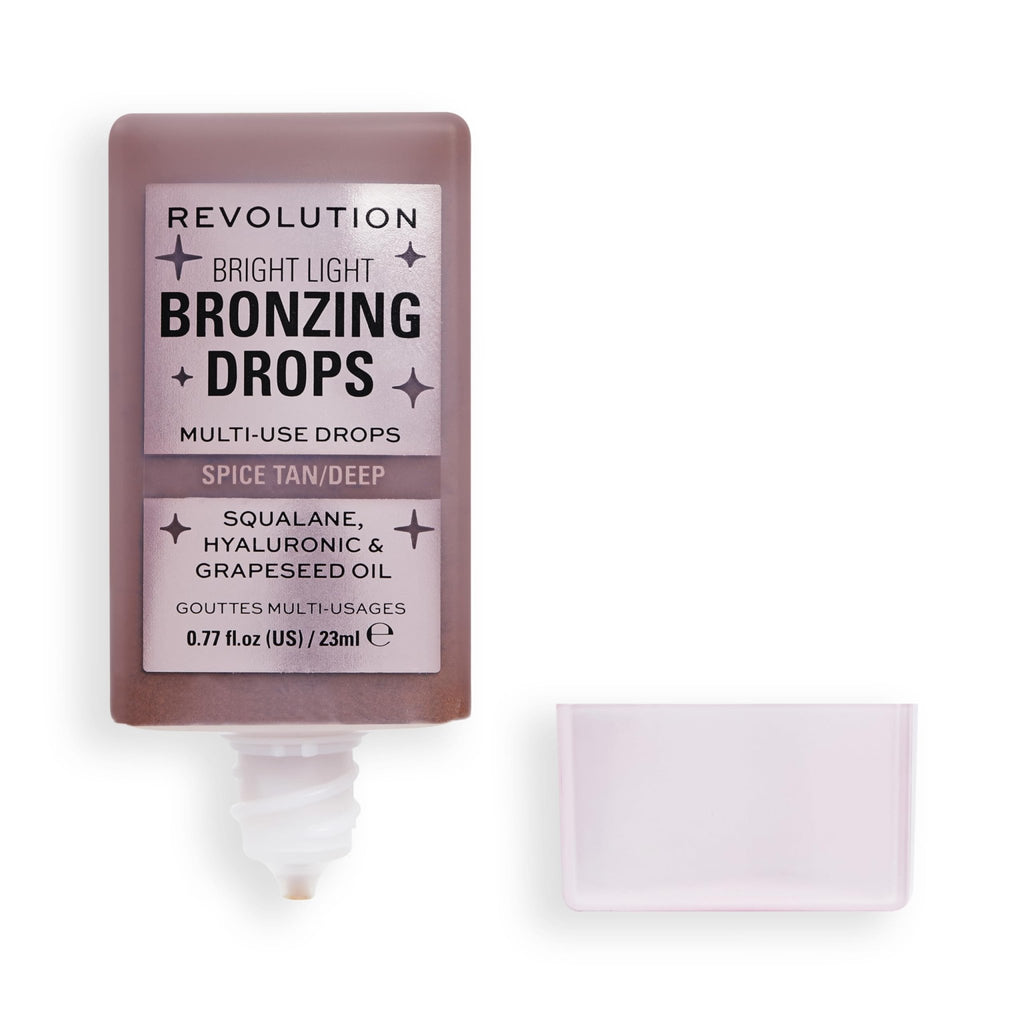 Revolution Beauty London, Bright Light Bronzing Drops, Bronze & Glow for Face & Body, Infused with Hyaluronic Acid, Vegan & Cruelty-Free, Bronze Summer, 0.77 fl oz - TrustMedUSA