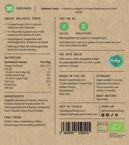 Rheal Balance Tonic 150g | 30 Servings | for Your Daily Balance with Superfoods - TrustMedUSA