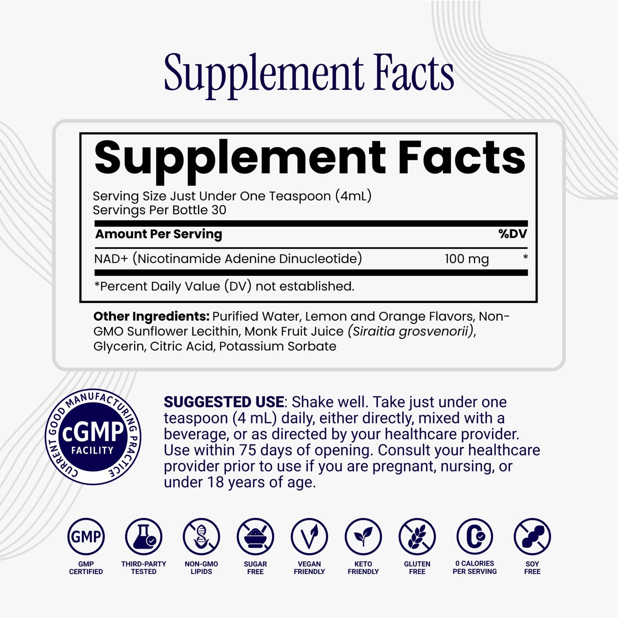Rho Nutrition Liposomal NAD+ – Liquid Supplement Designed to Help Support Absorption – Active Form of NAD+ Helps Support Normal Cellular Health, Healthy Aging, Energy Metabolism and Overall Vitality - Maple Wellness Supplements