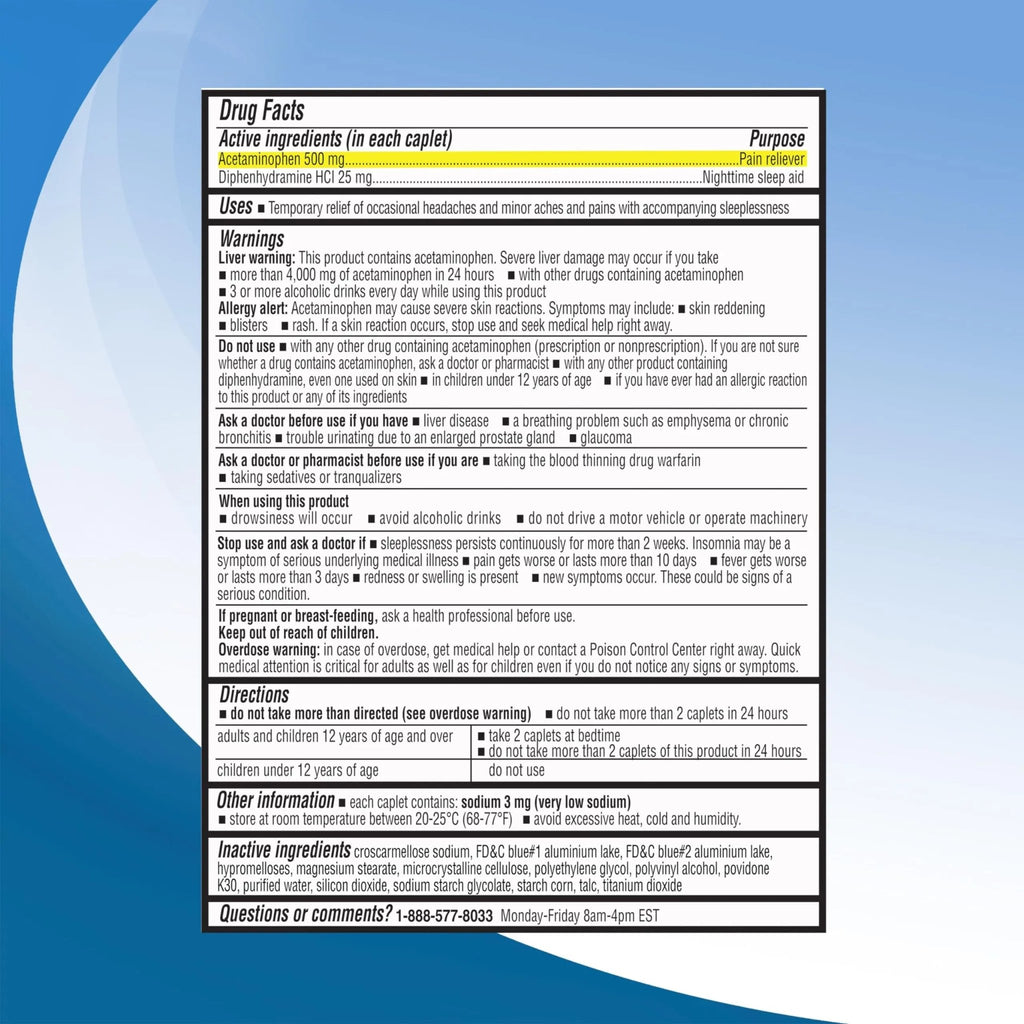 Right Remedies Extra Strength Pain Relief PM & Nighttime Sleep Aid Caplets,(300 count), Acetaminophen 500 mg & Diphenhydramine HCl 25 mg, Non-Habit Forming, Compare to Active ingredients of Tylenol PM - TrustMedUSA
