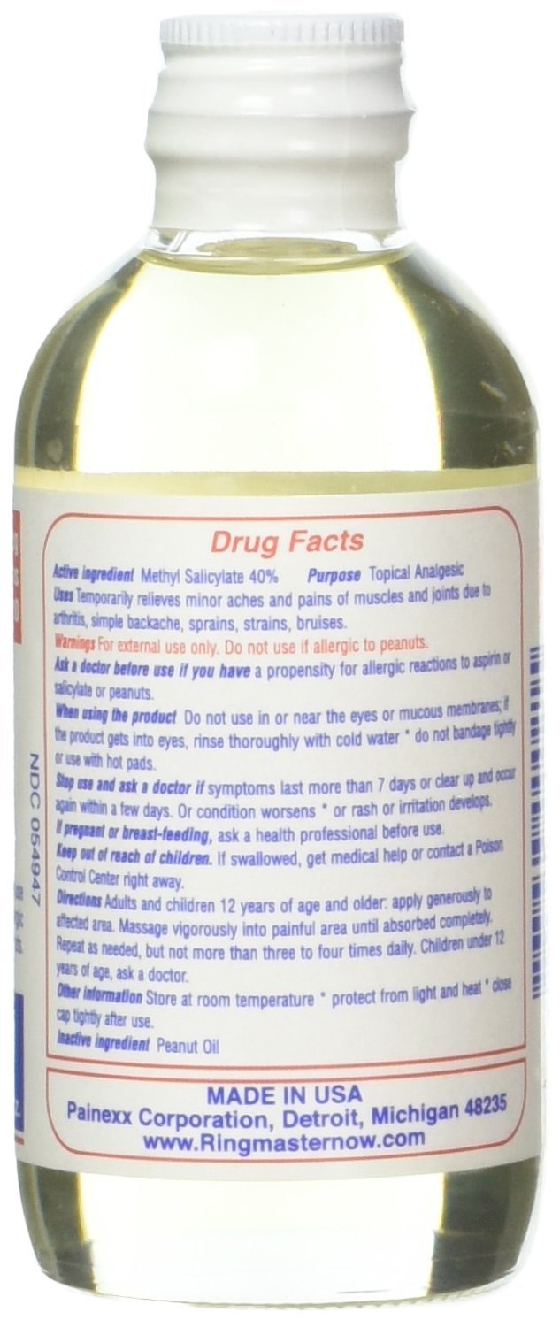 Ringmaster Rubbing Oil – 4 oz Massage Oil for Pain Relief and Muscle Recovery – Warming, Fast Absorbing, Non-Greasy Formula for Sore Muscles and Joint Comfort - TrustMedUSA