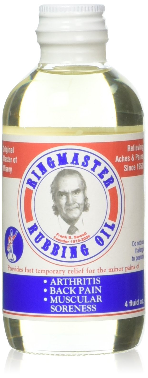 Ringmaster Rubbing Oil – 4 oz Massage Oil for Pain Relief and Muscle Recovery – Warming, Fast Absorbing, Non-Greasy Formula for Sore Muscles and Joint Comfort - TrustMedUSA