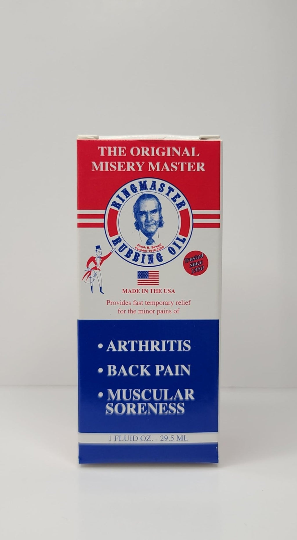 Ringmaster Rubbing Oil Pain Relief Since 1950 Made in USA for Arthritis, Rheumatism, Muscular Joint Soreness (1 oz) - TrustMedUSA