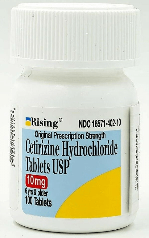 Rising Cetirizine Hydrochloride Antihistamine 10mg Tablets 100 Tabs - TrustMedUSA