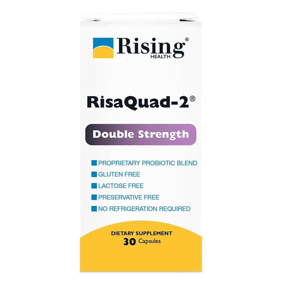 Rising Risaquad-2 Probiotic Dietary Supplement -375mg Pack of 30 Capsules - TrustMedUSA