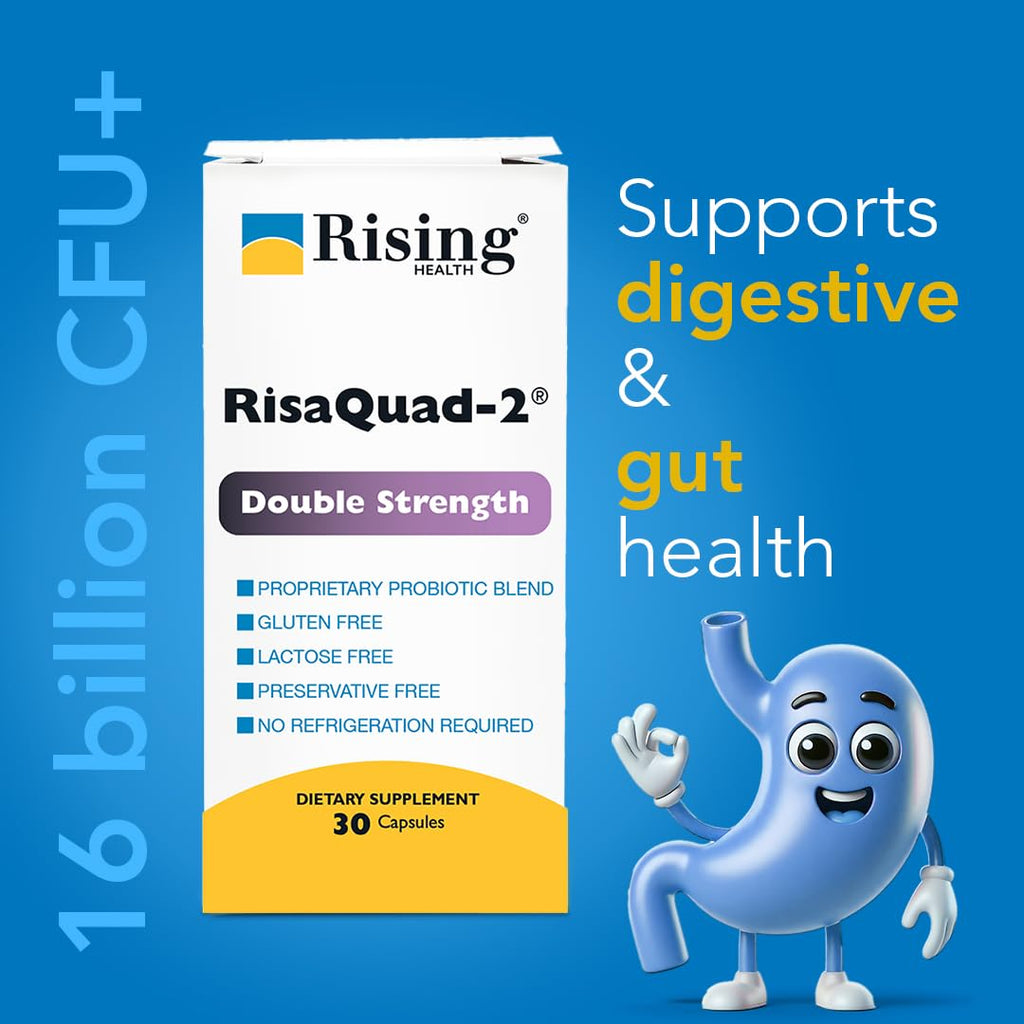 Rising Risaquad-2 Probiotic Dietary Supplement -375mg Pack of 30 Capsules - TrustMedUSA
