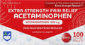 Rite Aid Extra Strength Acetaminophen Easy Tabs Tablets, 500 mg - 100 Count | Pain Reliever & Fever Reducer | Migraine Relief Products | Joint Pain Relief | Muscle Pain Relief | Menstrual Pain Relief - TrustMedUSA