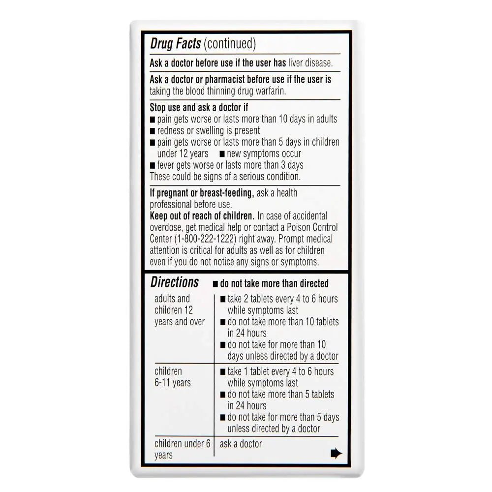 Rite Aid Regular Strength Pain Relief Acetaminophen, 325mg - 100 Tablets | Pain Reliever and Fever Reducer | Joint Pain Relief | Muscle Pain Relief | Arthritis Pain Relief | Back Pain Relief Products - TrustMedUSA