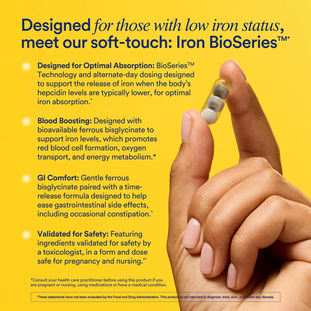 Ritual Iron Supplement to Support Low Iron Levels 60 mg | 48-hour Dosing Routine with BioSeries™ Technology plus Vitamin A and C. Designed for Optimal Absorption and Minimal GI Discomfort* 15 Servings - TrustMedUSA