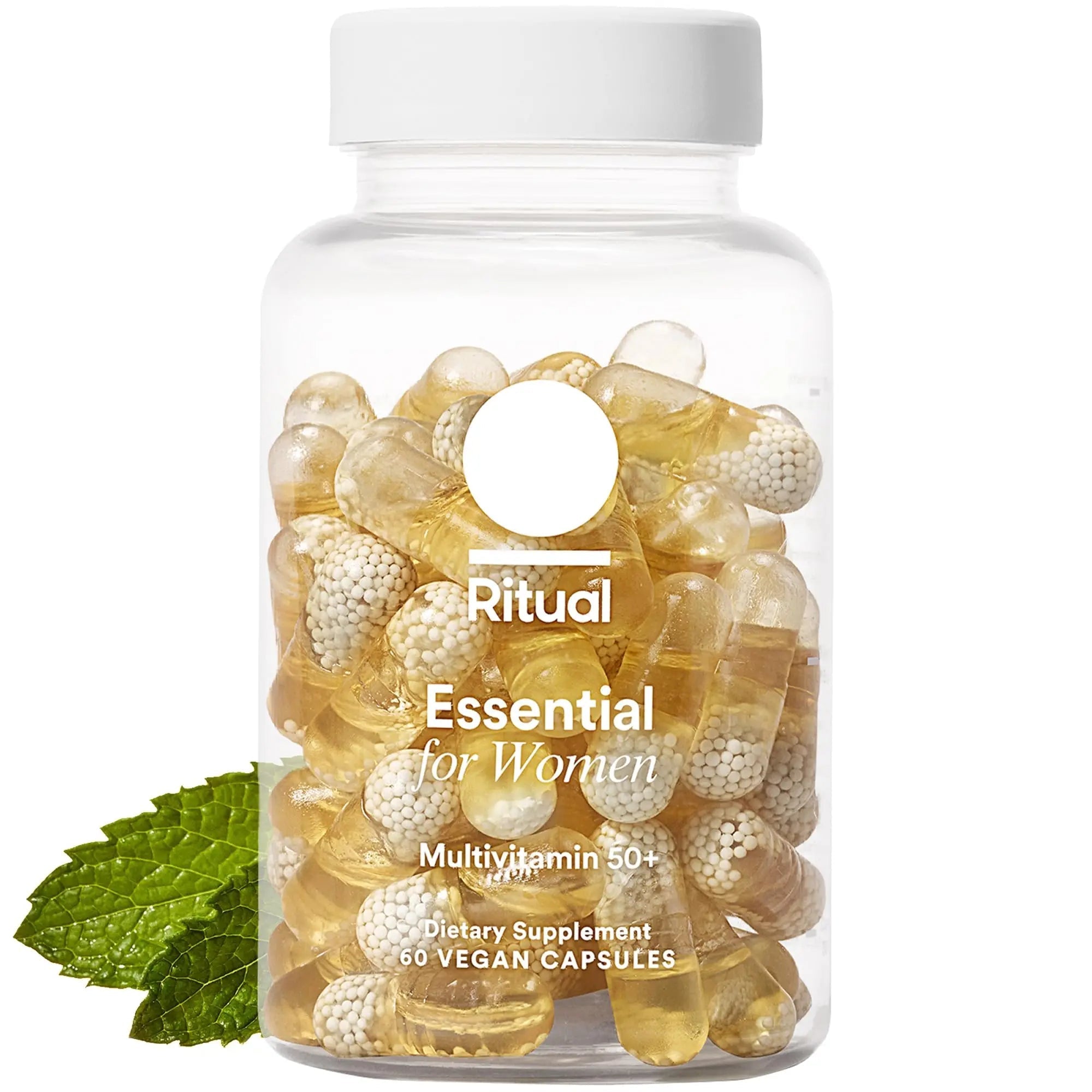 Ritual Multivitamin for Women 50+, Menopause Supplements with Vitamin D3, K2 and Magnesium for Bone Support*, Omega-3 DHA, Vitamin B12, Non-GMO, Mint Essenced, 30 Day Supply, 60 Vegan Capsules - TrustMedUSA