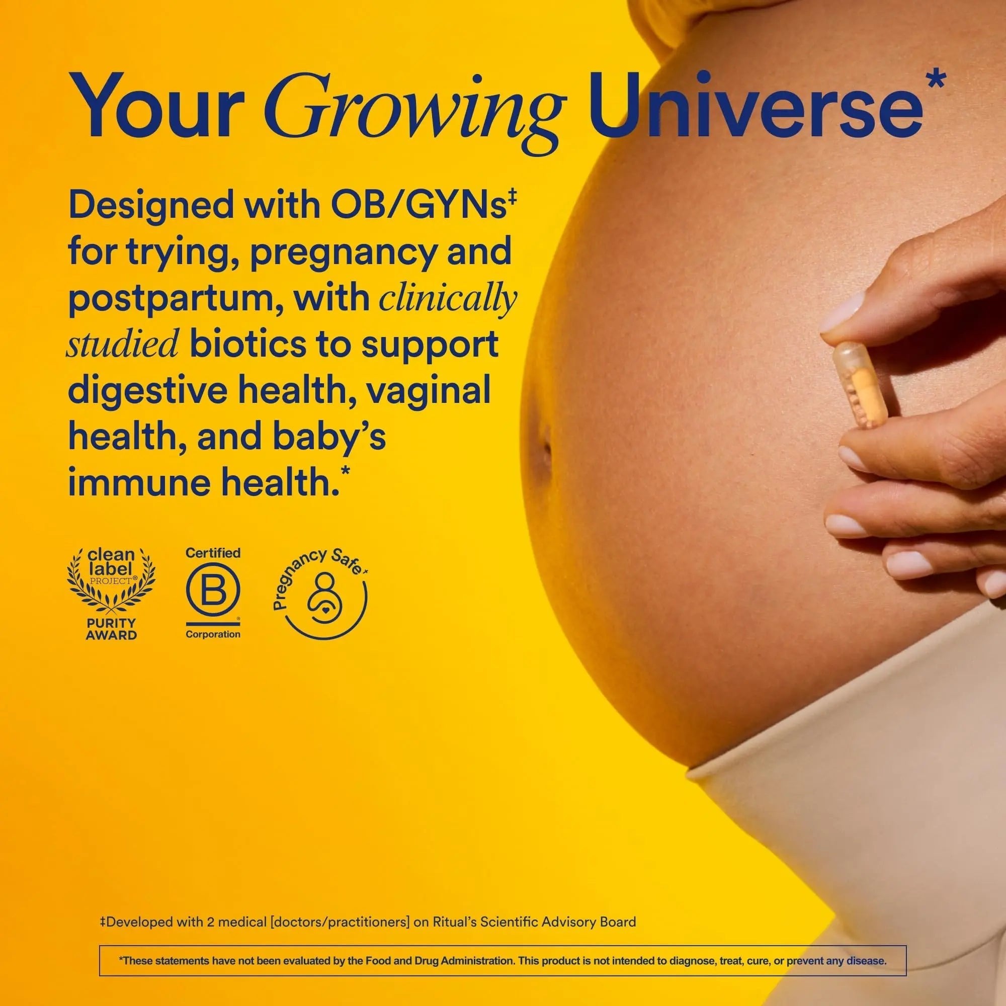 Ritual Natalbiotic™ Microbiome Support†* Biotics for Mom & Baby. Formulated to Support Digestive Health, Vaginal Health, and Baby’s Immune Health.* Designed with OB/GYNs‡. Non-GMO, Vegan, 30 Days - TrustMedUSA
