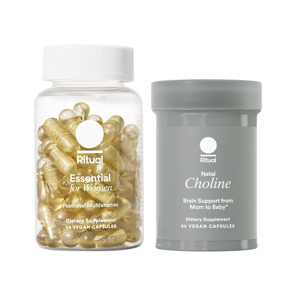 Ritual Postnatal Mom-to-Baby Set, Postpartum Multivitamin and Natal Choline Supplements, Supports Lactation, Immune Function, and Baby's Cognitive Function - TrustMedUSA