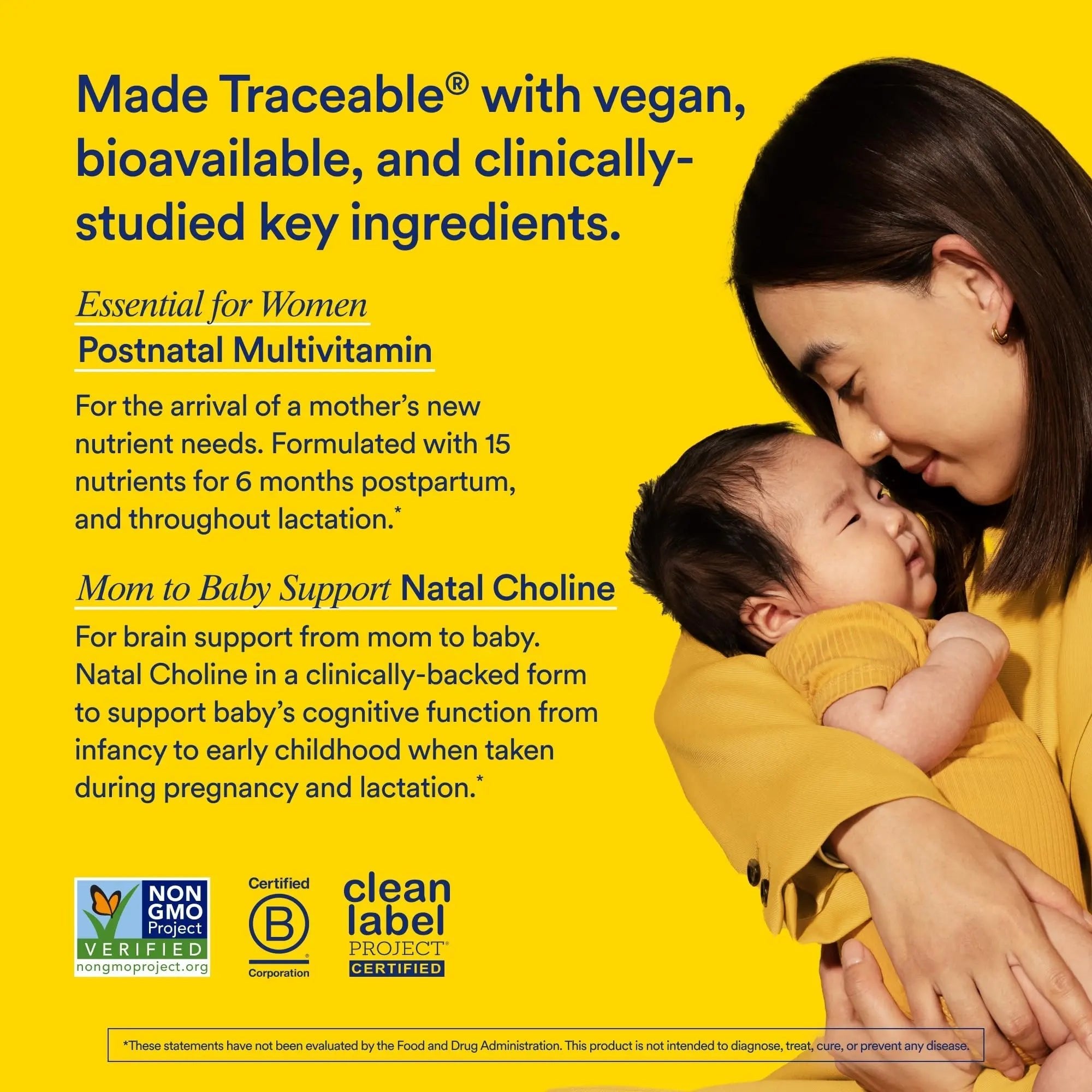 Ritual Postnatal Mom-to-Baby Set, Postpartum Multivitamin and Natal Choline Supplements, Supports Lactation, Immune Function, and Baby's Cognitive Function - TrustMedUSA