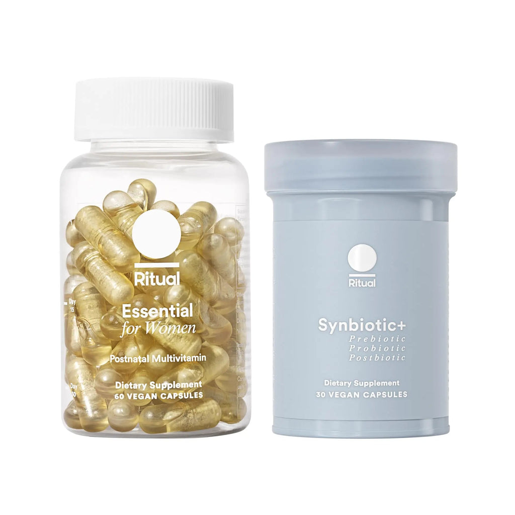 Ritual Postnatal Multivitamin and Gut Duo Supplements with Postnatal Vitamins and Synbiotic+: 3-in-1 Probiotic, Prebiotic, Postbiotic, Supports Lactation, and Gut Health, 30 Day Supply - TrustMedUSA