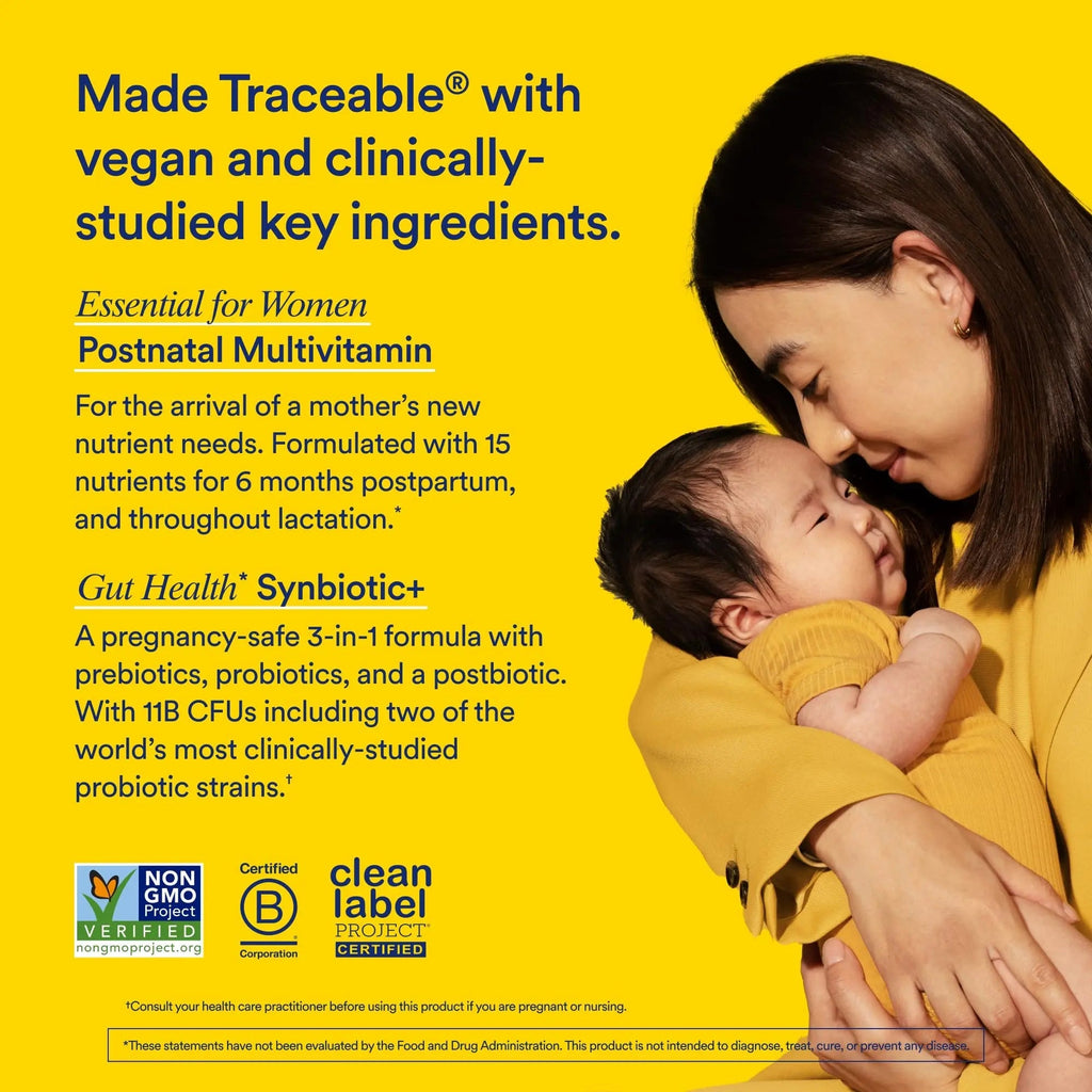 Ritual Postnatal Multivitamin and Gut Duo Supplements with Postnatal Vitamins and Synbiotic+: 3-in-1 Probiotic, Prebiotic, Postbiotic, Supports Lactation, and Gut Health, 30 Day Supply - TrustMedUSA