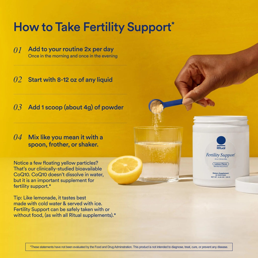 Ritual Preconception Bundle: Essential for Women Prenatal Multivitamin and Lemony Fertility Support Drink Mix Supplement with NAC, CoQ10, and Myo-Inositol. Vegan and Formulated to Support Her.* - TrustMedUSA