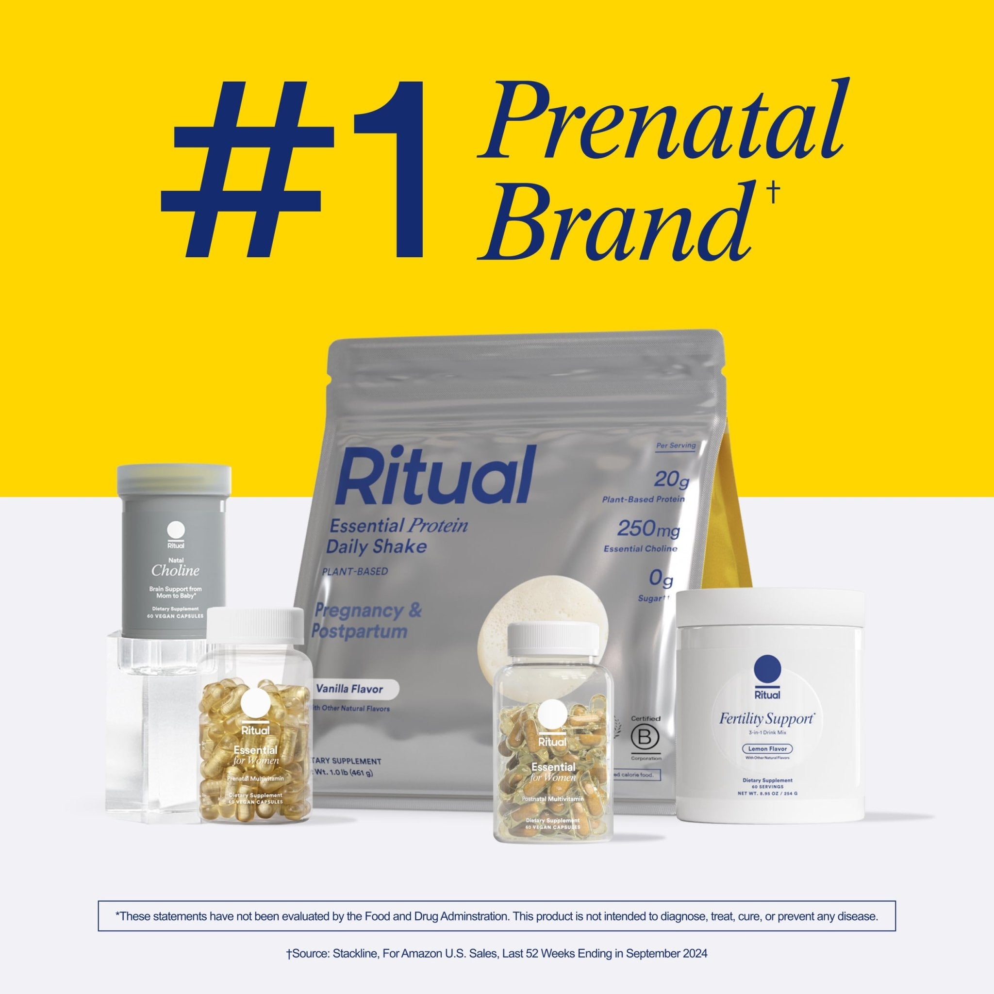 Ritual Pregnancy Relaxation Support Duo with Essential Prenatal Multivitamins to Support Pregnancy Nutrient Demands and Magnesium+ Drink Mix with Magnesium to Help Ease Leg Cramps During Pregnancy - Maple Wellness Supplements