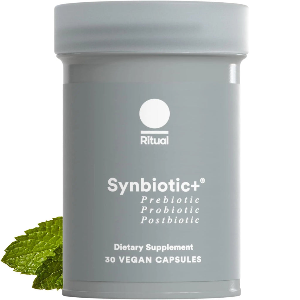 Ritual Synbiotic+ Probiotic, Prebiotic, Postbiotic, 3-in-1 Supplement for Gut Health and Digestive Support, Regularity, Bloat, Immune, Vegan Delayed-Released Daily Capsule, Women and Men, 30 Day - TrustMedUSA
