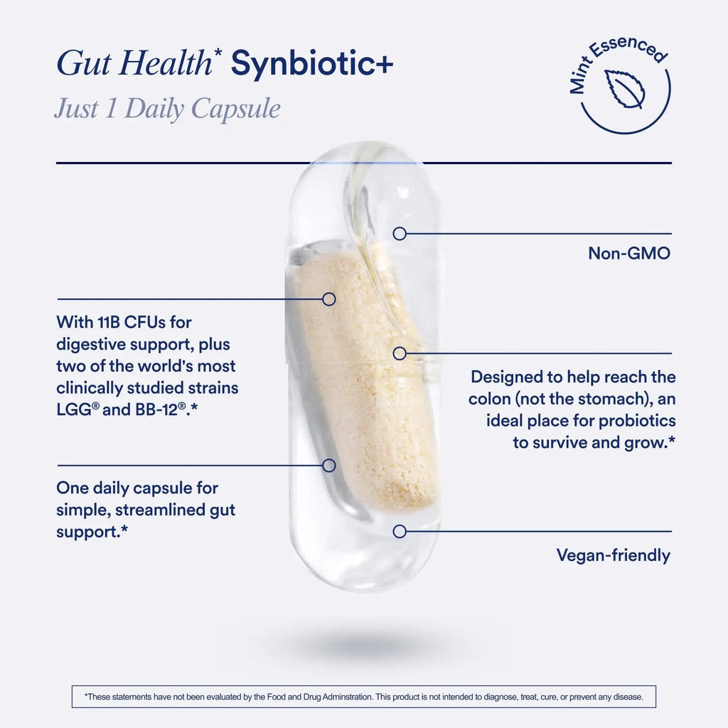 Ritual Synbiotic+ Probiotic, Prebiotic, Postbiotic, 3-in-1 Supplement for Gut Health and Digestive Support, Regularity, Bloat, Immune, Vegan Delayed-Released Daily Capsule, Women and Men, 30 Day - TrustMedUSA