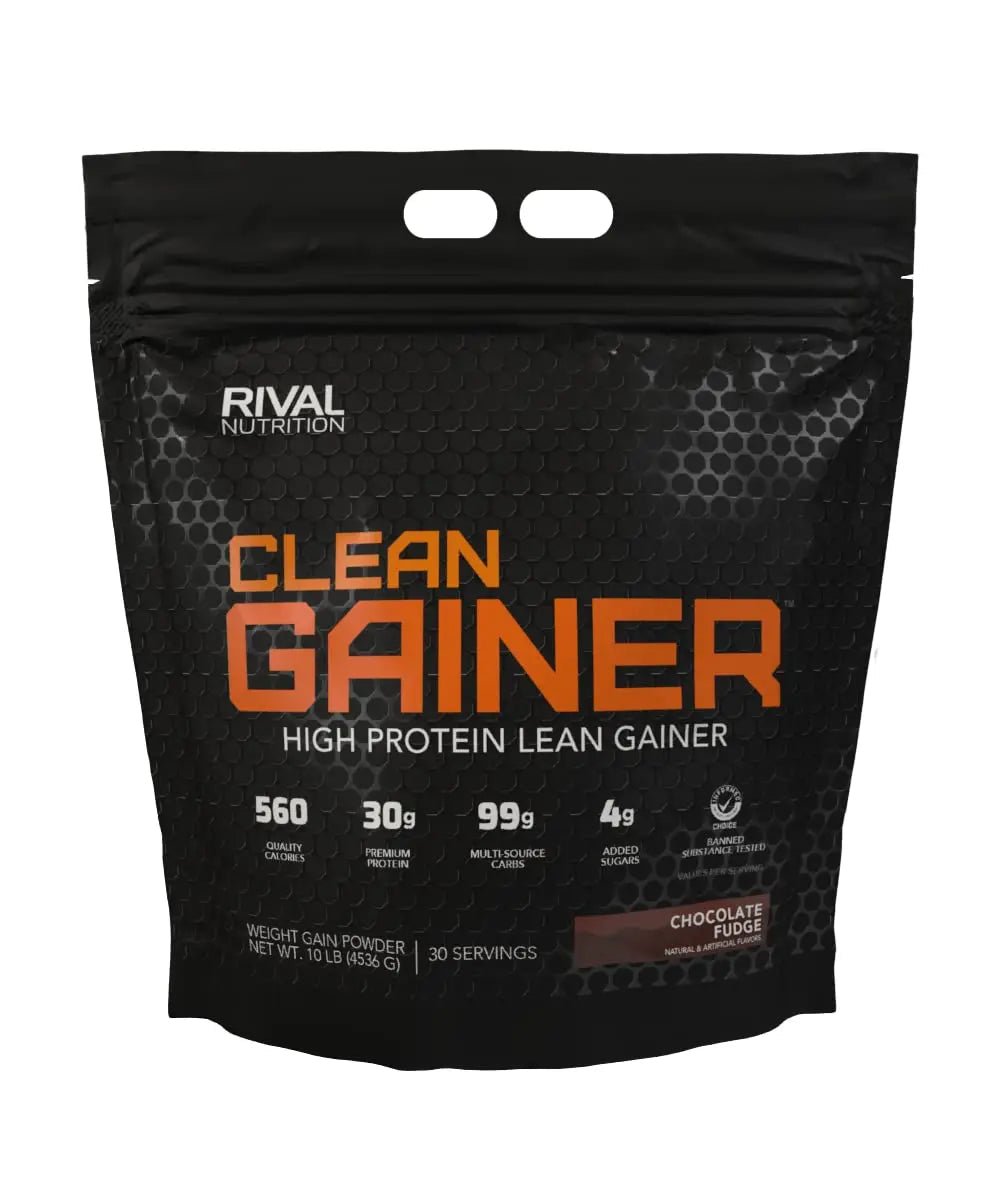 Rivalus Clean Gainer - Chocolate Fudge 10 Pound - Delicious Lean Mass Gainer - TrustMedUSA