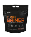Rivalus Clean Gainer - Chocolate Fudge 10 Pound - Delicious Lean Mass Gainer - TrustMedUSA