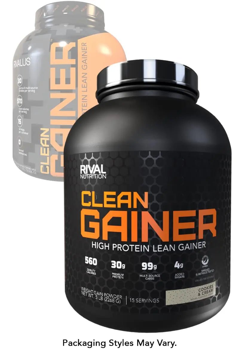 Rivalus Clean Gainer - Cookies & Cream, 5lbs - TrustMedUSA