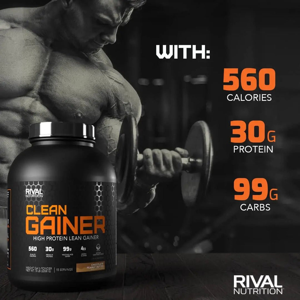 Rivalus Clean Gainer - Cookies & Cream, 5lbs - TrustMedUSA
