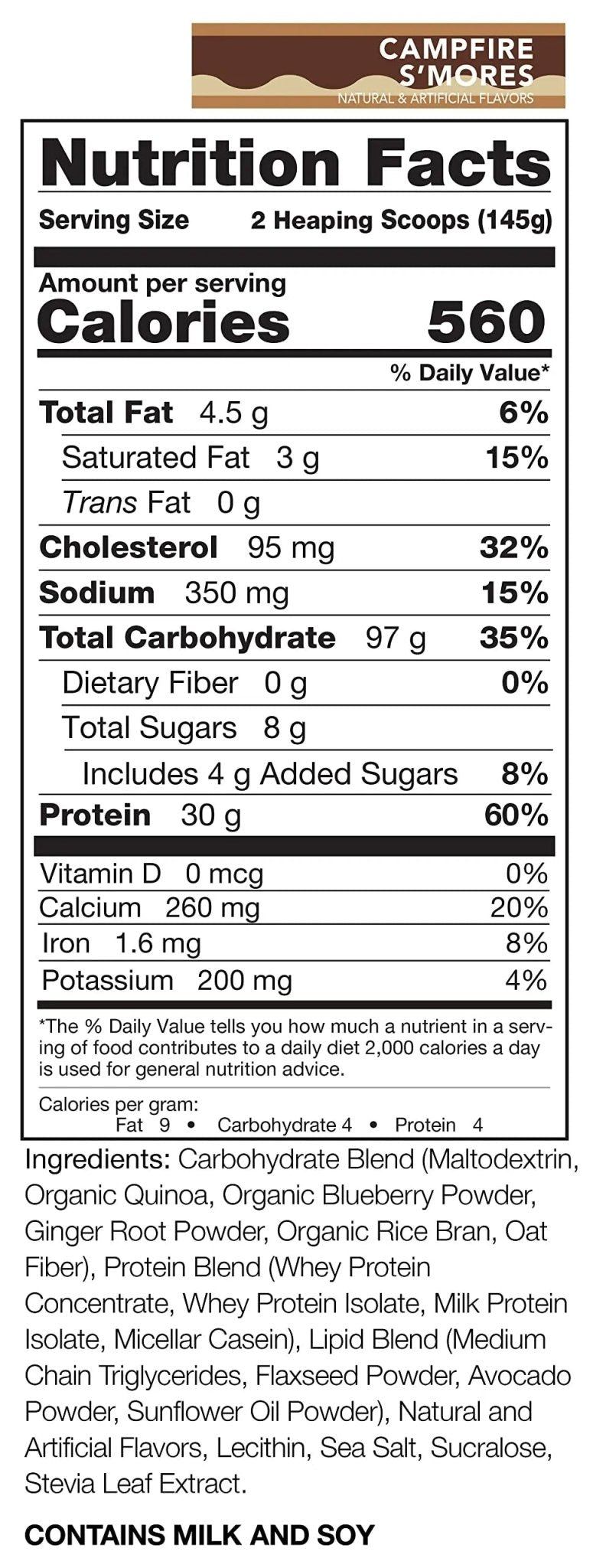 Rivalus Clean Gainer, S'Mores, 10 Pound - TrustMedUSA