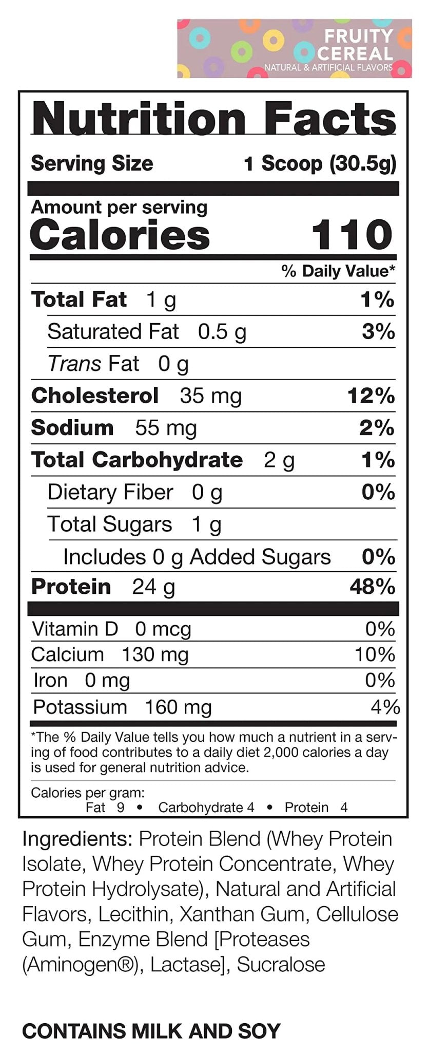 Rivalus Rivalwhey – Fruity Cereal 2lb - 100% Whey Protein, Whey Protein Isolate Primary - TrustMedUSA