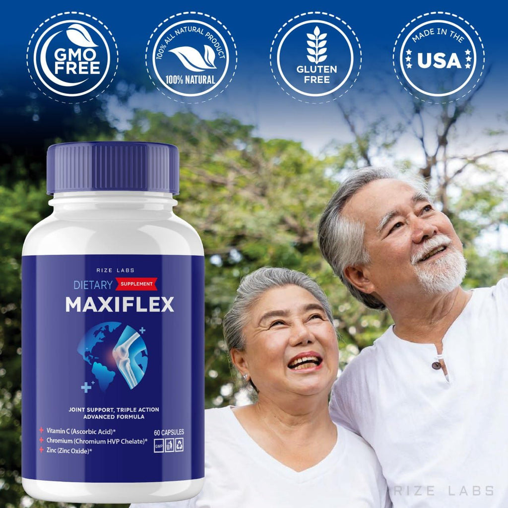rize labs - Maxi Flex All Natural Suppplement, Capsules for Joint Support, Pills for Mobility and Flexibility, Advanced Formula Supplement, Triple Action (300 Capsules) - TrustMedUSA