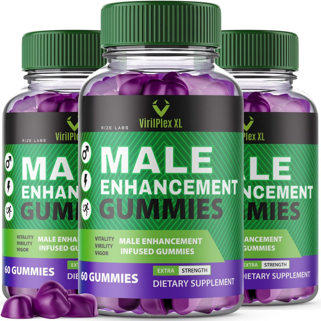rize labs VirilPlex XL Male Performance Gummies, Premium Formula for Health and Well-Being for Men, Gummys to Deliver Maximum Performance Benefits - Pack of 3(180 Gummies) - TrustMedUSA